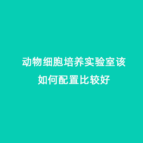 動物細胞培養(yǎng)實驗室該如何配置比較好